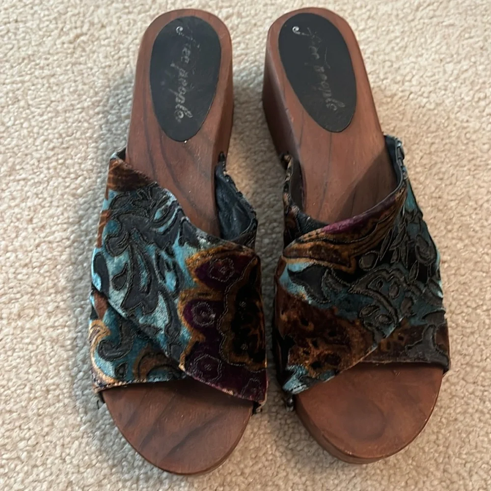 Free People Velvet Dream Wooden Sandals - Picture 4 of 7